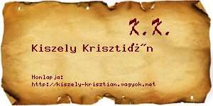 Kiszely Krisztián névjegykártya